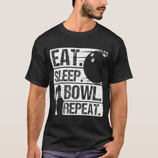 Camiseta Bola de boliche Pin Bowler Strike Bowling Fanatic  (Anverso)