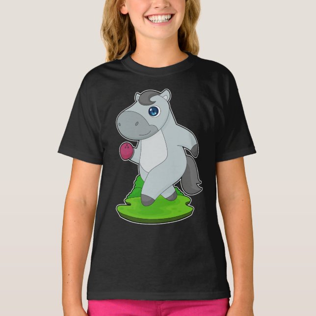 Camiseta Bola de bolos de caballos (Anverso)