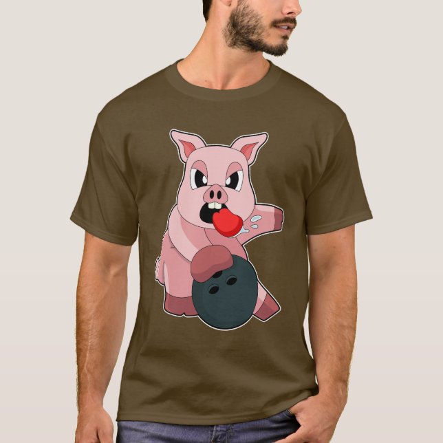 Camiseta Bola de bolos de cerdo (Anverso)