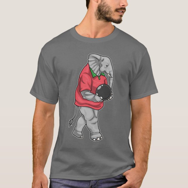 Camiseta bola de bolos de elefante (Anverso)
