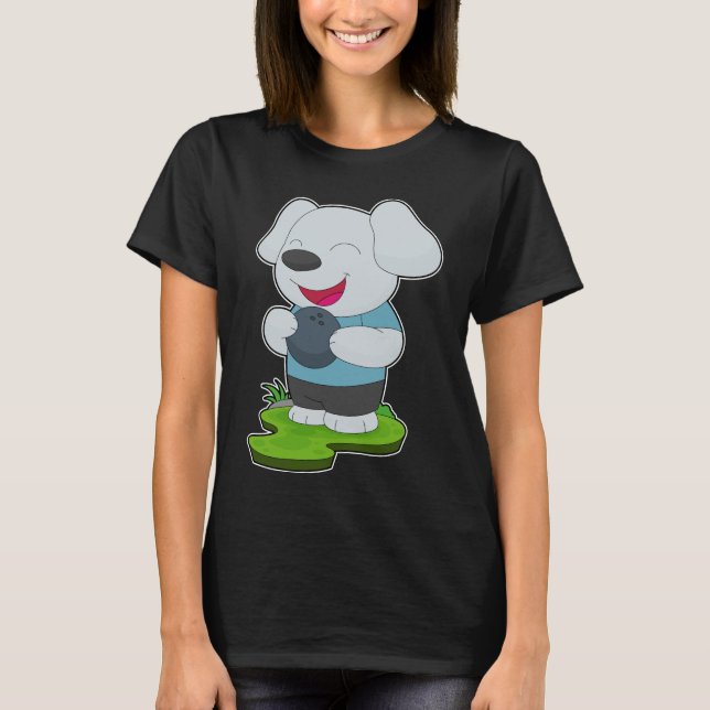 Camiseta Bola de bolos de perro (Anverso)
