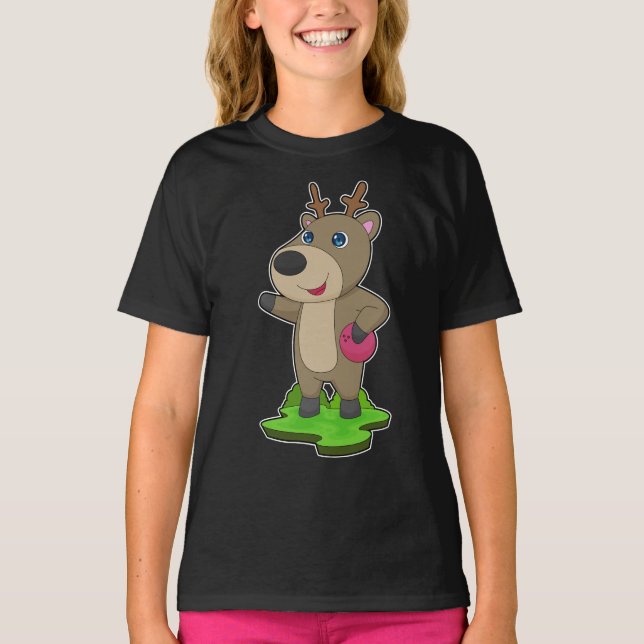 Camiseta Bola de bolos de venado (Anverso)