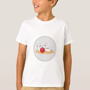 Camiseta Bola de Bolos Golpeando Bolos