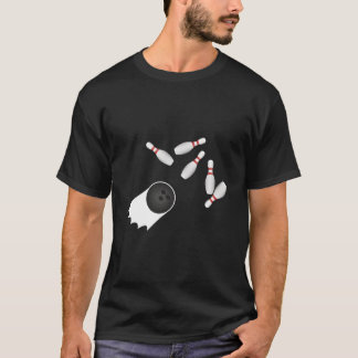 Camiseta Bola de bolos golpeando strike de bolos Humor de j