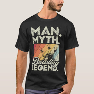 Camiseta Bola de Bolos Pin Boliche Strike Aficionado de Bol