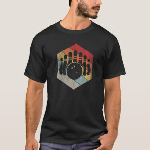 Camiseta Bola De Bolos Y Pins Geométrico Distorsionado Vint