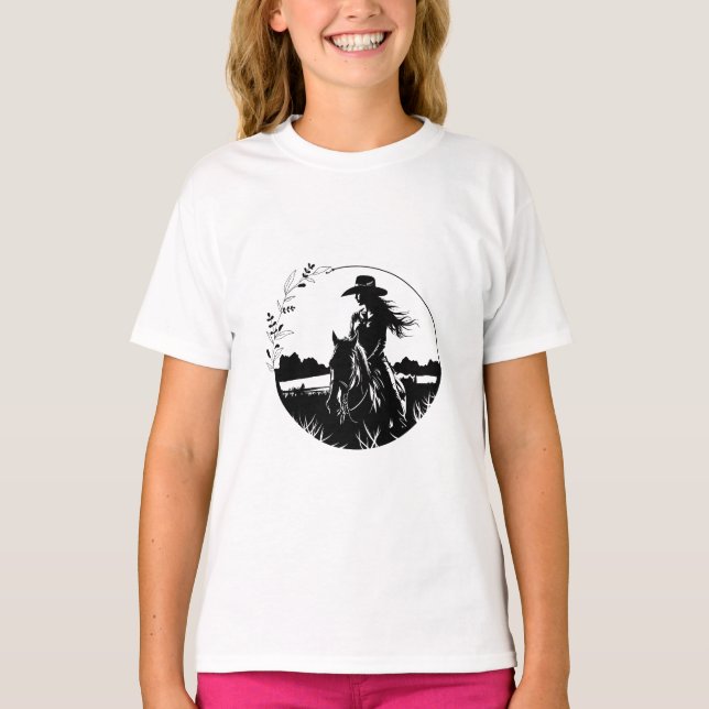 Camiseta Bola de Caballo Elegante del País Ecuestre Occiden (Anverso)