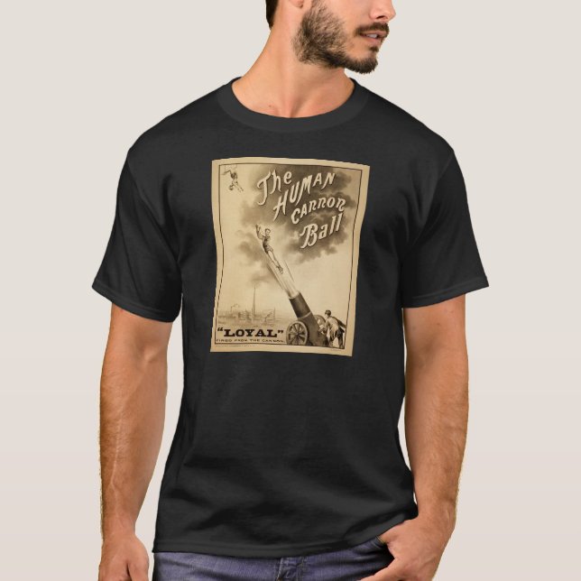 Camiseta Bola de cañón humana del poster del circo del (Anverso)