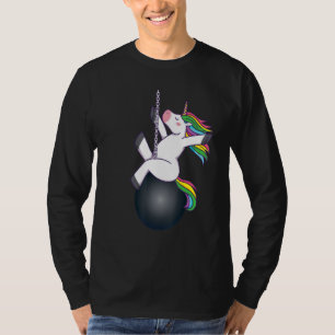 Camiseta bola de demolición de unicornio diciendo
