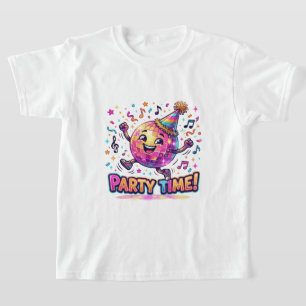 Camiseta Bola de Disco Bailando Cumpleaños Divertido y Lin
