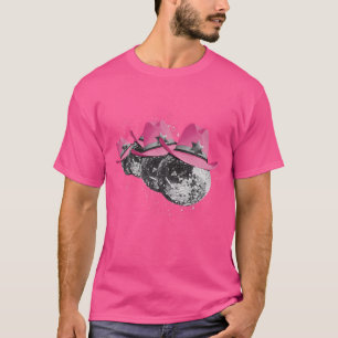 Camiseta Bola de discoteca con sombrero de vaquero rosa bai