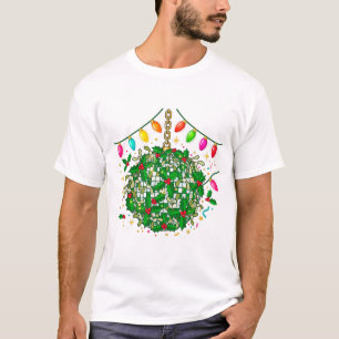 Camiseta Bola de discoteca de muérdago Arte de fiesta de Na