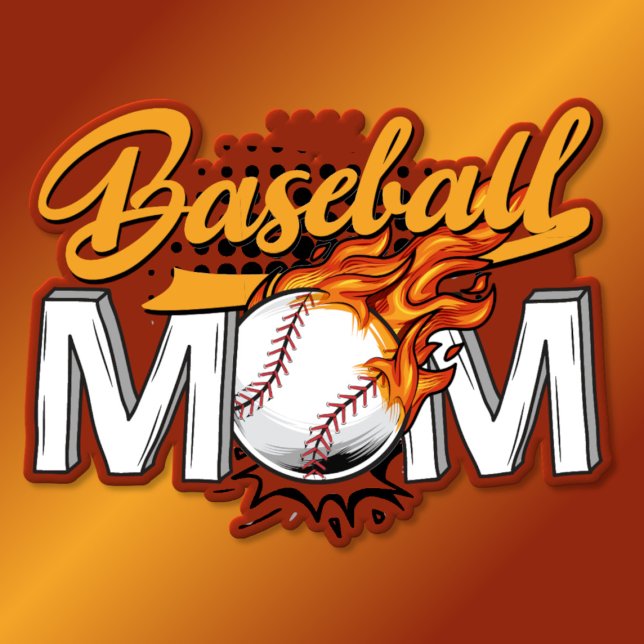 Camiseta Bola de Flaming de la Madre del Béisbol (Subido por el creador)