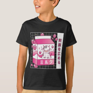 Camiseta Bola de fresa de anime japonesa Carton Cute de vac