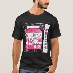 Camiseta Bola de fresa de anime japonesa Carton Cute de vac