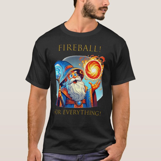 Camiseta Bola de fuego! ¡Para Todo! D&D (Anverso)