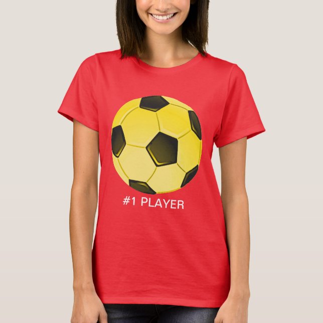 Camiseta Bola de fútbol americano amarilla o fútbol (Anverso)