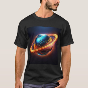 Camiseta Bola de fútbol como planeta saturado, maravilloso