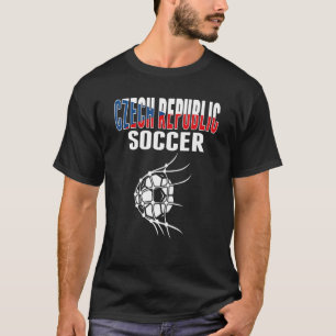 Camiseta Bola De Fútbol De La República Checa En La Red De 