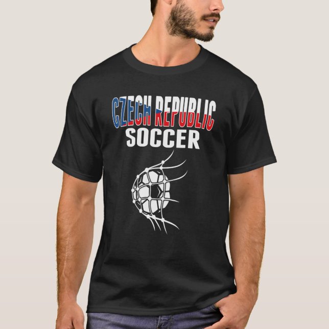 Camiseta Bola De Fútbol De La República Checa En La Red De  (Anverso)