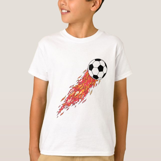 Camiseta bola de fútbol de llamas (Anverso)