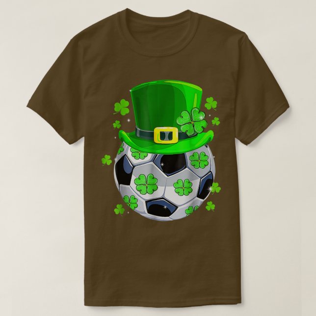Camiseta Bola de fútbol Shamrock Funny Irish St Patrick Day (Diseño del anverso)