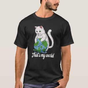 Camiseta Bola de gato de lana Tierra Mundo de punto para te