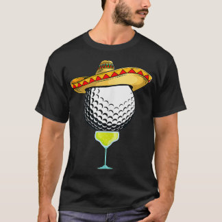 Camiseta Bola de golf con Sombrero y Margarita Golfer