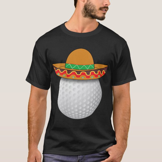 Camiseta Bola de golf divertida deportes mexicanos Cinco De (Anverso)