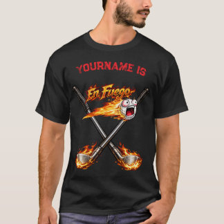 Camiseta Bola de Golf En Fuego – Divertida Bola de Golf en 