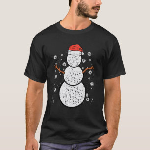 Camiseta Bola de golf Snowman Navidades Papá Hombres Mujere