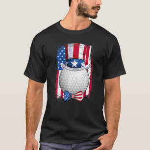 Camiseta Bola De Golf Y Tío Sam Gorra Bandera Norteamerican