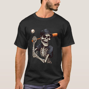 Camiseta Bola De Juego De Escrúpulos Con Huesos De Béisbol