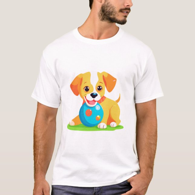 Camiseta Bola de juego de perros (Anverso)