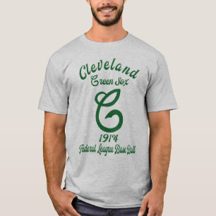 Camiseta Bola de la Base de la Liga Federal Verde de Clevel