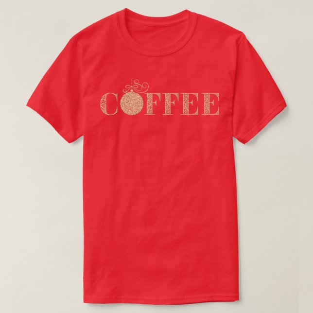 Camiseta Bola de Navidades de café (Diseño del anverso)