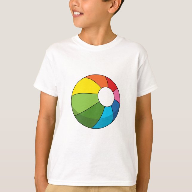 Camiseta Bola de playa colorida (Anverso)