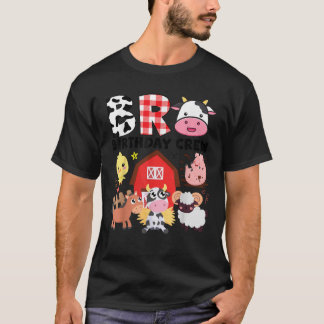Camiseta Bola de Vaca Cristales de Cumpleaños Tema Animales