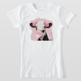 Camiseta Bola de Vaca Girando Burbuja Rosa