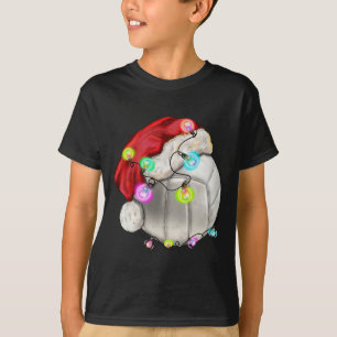 Camiseta Bola de voleibol con Navidades de Santa Hat niños