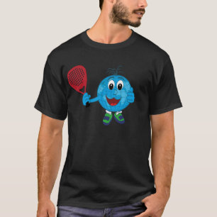 camiseta bola del mundo jugando al padel