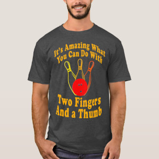 Camiseta Bola retro divertida con dos dedos y un