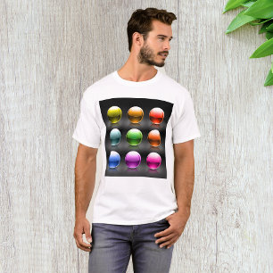 Camiseta Bolas abstractas de iconos de la esfera coloridas