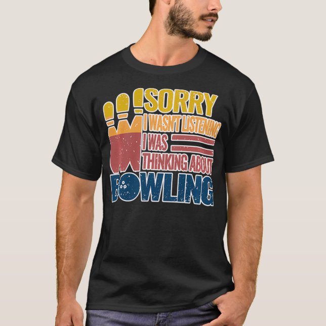 Camiseta bolas bowling bowling bowl retro vintage divertido (Anverso)