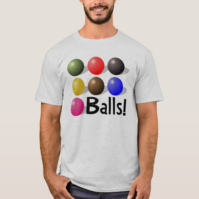 Camiseta ¡Bolas coloridas de las bolas! (Anverso)