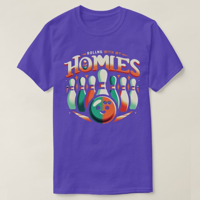 Camiseta Bolas Con Mis Homosexuales Hombres De Bowler (Diseño del anverso)