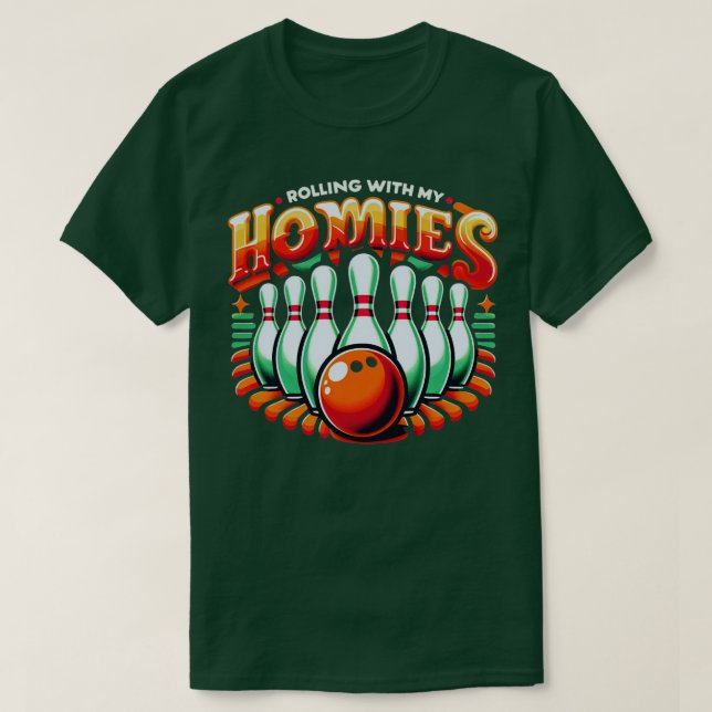 Camiseta Bolas Con Mis Homosexuales Hombres De Bowler (Diseño del anverso)