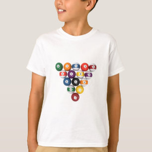 Camiseta Bolas de billar/Billar: Modelo 3D: