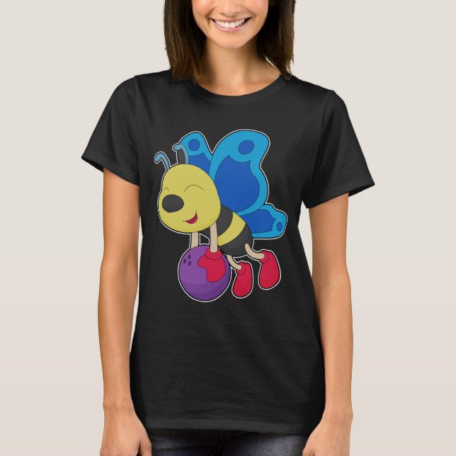 Camiseta Bolas de bolos de mariposa (Anverso)