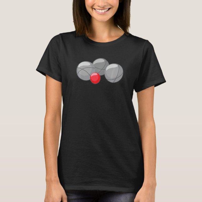 Camiseta Bolas De Boule Para Los Jugadores De Boules Y Peta (Anverso)